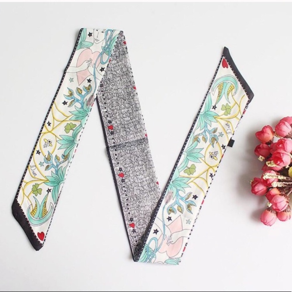 Skinny Print Scarf | Love Twilly Ribbon - Picture 4 of 8